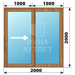 Раздвижная дверь из лиственницы 2000×2000 2С ОА-62269