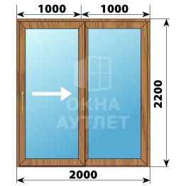 Раздвижная дверь из лиственницы 2000×2200 2С ОА-62326