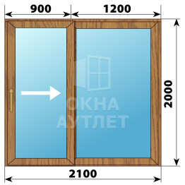 Раздвижная дверь из лиственницы 2100×2000 2СН ОА-62302