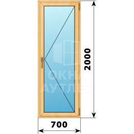 Стеклянная балконная дверь из сосны 700×2000 П ОА-59182