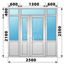 Теплая алюминиевая входная группа 2500×2500 №2 ОА-63805