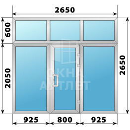 Теплая алюминиевая входная группа 2650×2650 ОА-66433