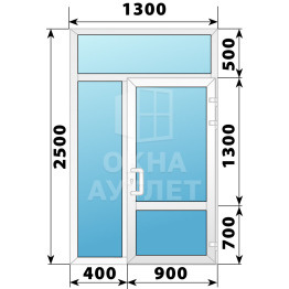 Теплая пластиковая входная группа 1300×2500 ОА-63655