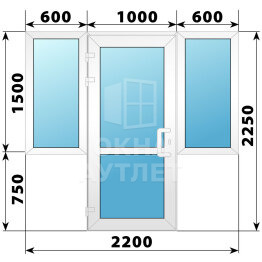 Теплая пластиковая входная группа 2200×2250 ОА-63673