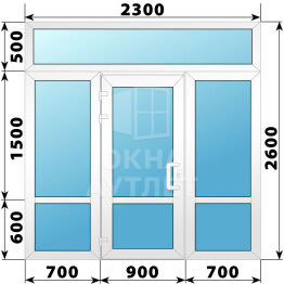Теплая пластиковая входная группа 2300×2600 ОА-63685