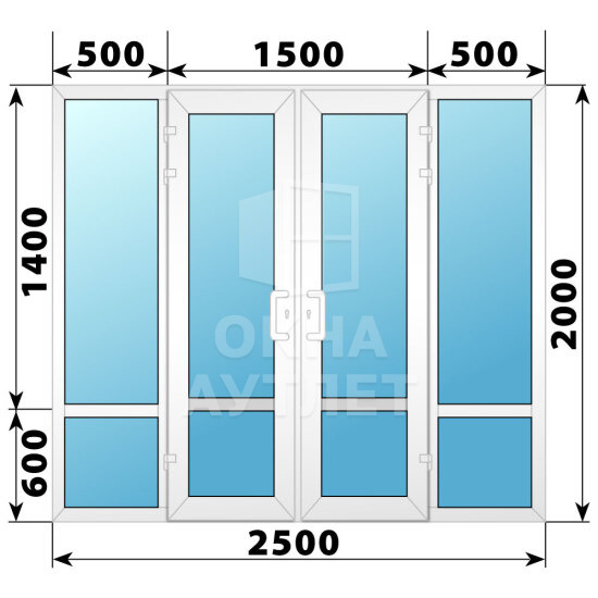 Теплая пластиковая входная группа 2500×2000 ОА-63709