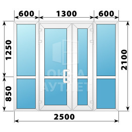 Теплая пластиковая входная группа 2500×2100 ОА-63565