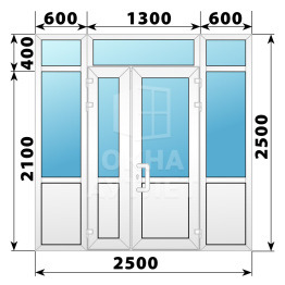 Теплая пластиковая входная группа 2500×2500 №2 ОА-63586