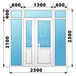 Теплая пластиковая входная группа 2500×2500 ОА-63571