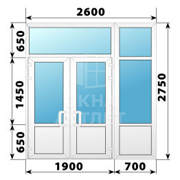 Теплая пластиковая входная группа 2600×2750 ОА-63616