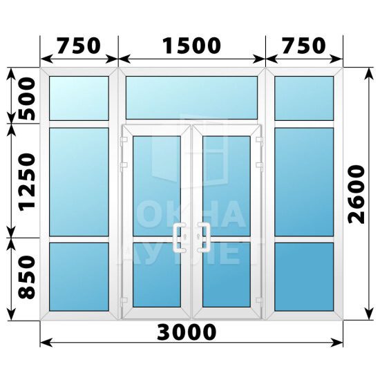 Теплая пластиковая входная группа 3000×2600 ОА-63607