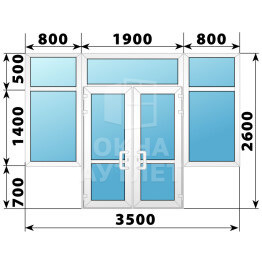 Теплая пластиковая входная группа 3500×2600 ОА-63763