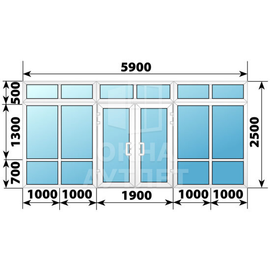 Теплая пластиковая входная группа 5900×2500 ОА-63589