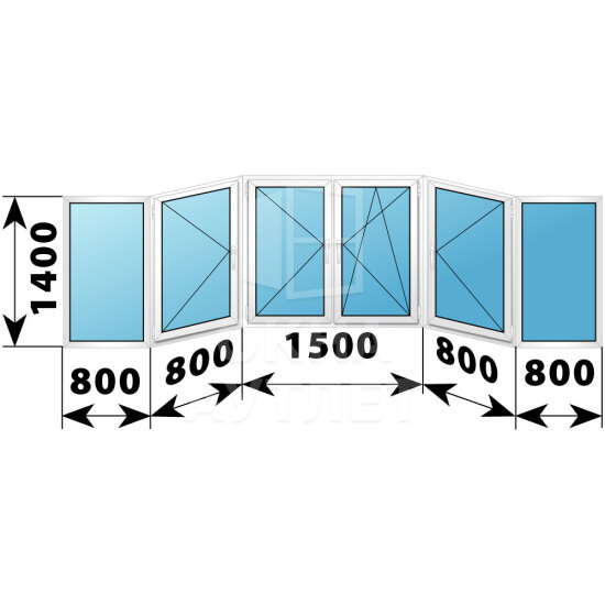 Теплое пластиковое остекление балкона И-155 4700×1400 ОА-55699