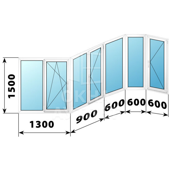 Теплое пластиковое остекление балкона П-3М 4000×1500 ОА-55681