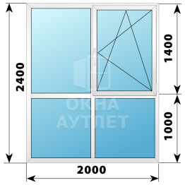Теплое пластиковое панорамное остекление 2000×2400 ОА-43692