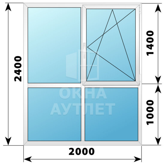 Теплое пластиковое панорамное остекление 2000×2400 ОА-43692