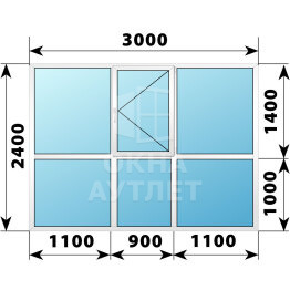 Теплое пластиковое панорамное остекление 3000×2400 №3 ОА-43698