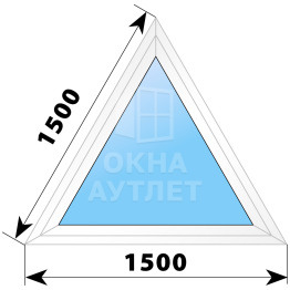 Треугольное пластиковое окно №5 1500×3 ОА-32718