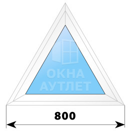 Треугольное пластиковое окно №2 800×3 ОА-32355