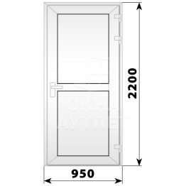 Входная пластиковая дверь 950×2200 №3 ОА-33108