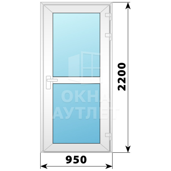 Входная пластиковая дверь 950×2200 №1 ОА-33120